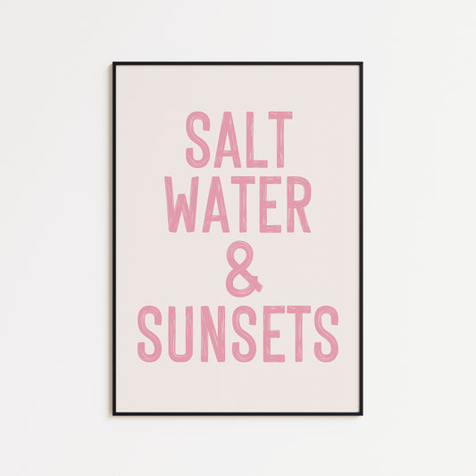 Pink Saltwater & Sunsets Print
