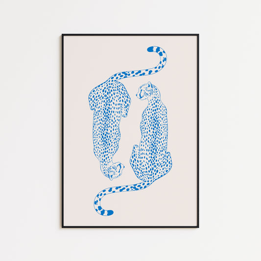 Blue Cheetah Print