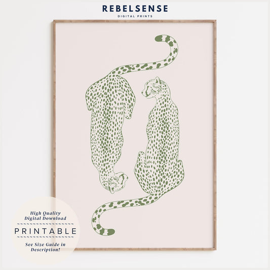 Sage Green Cheetah Print