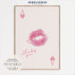 Pink Lipstick Set Of 3 Prints